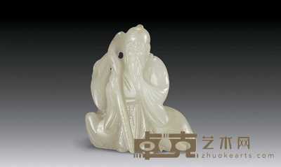 清 白玉寿星 高5.8cm